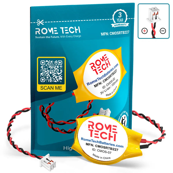 Replacement RTC CMOS Battery for Dell (Part Number) GC02001R200