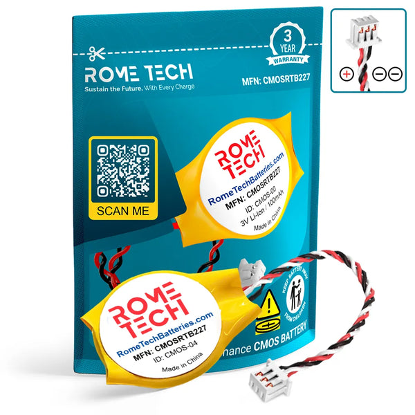 Replacement RTC CMOS Battery for Dell (Part Number) 0FX191