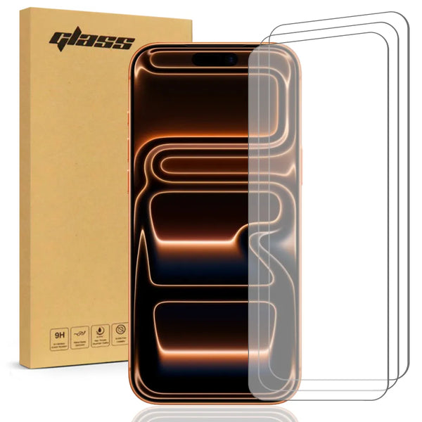 Apple iPhone 17 Pro Max Tempered Glass Screen Protector 3 Per Pack